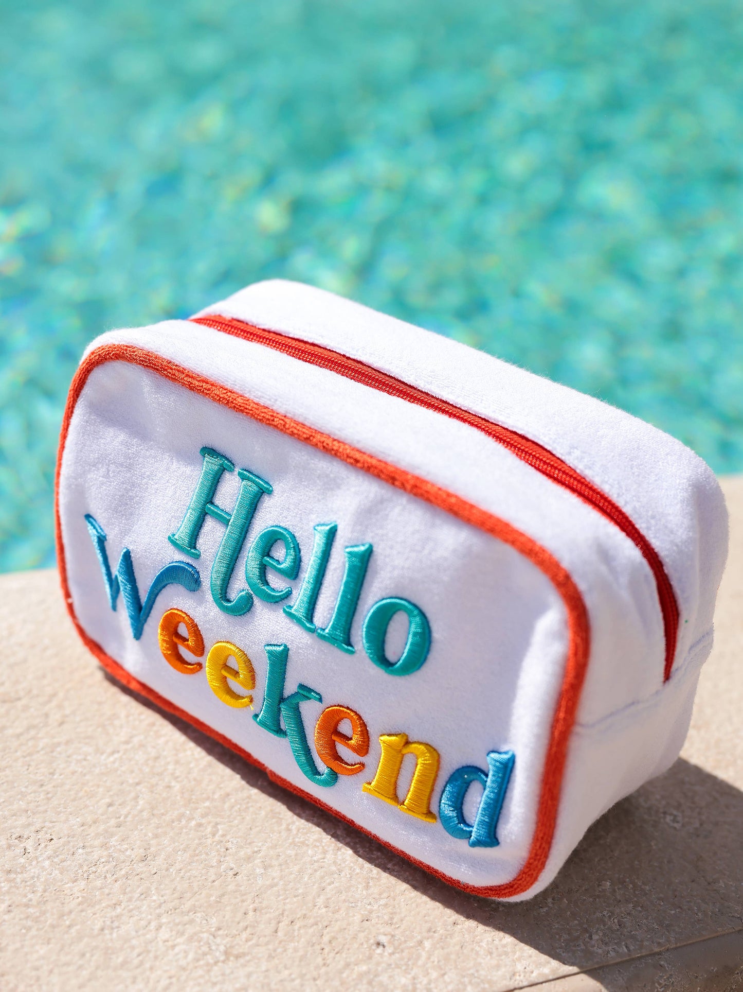 Shiraleah - CABANA "HELLO WEEKEND" MEDIUM ZIP POUCH