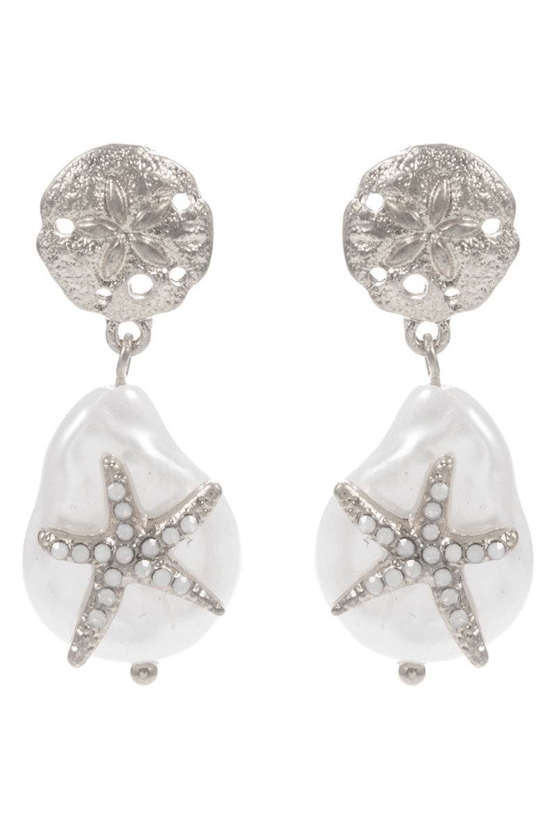 Designature New York - Summer Sealife Vintage Pearl Starfish Post Earring: VG / ONE