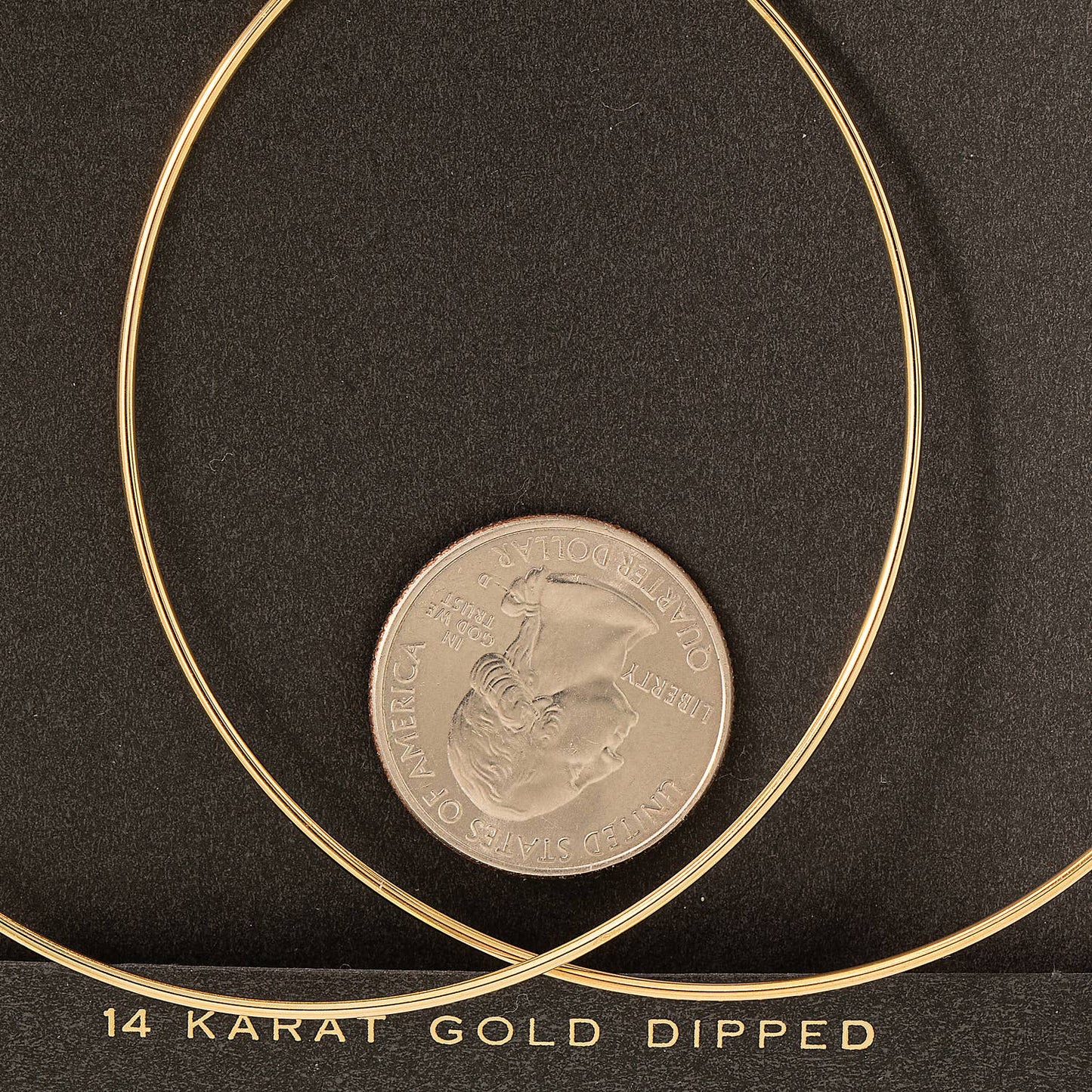 Fame Accessories - Secret Box Oversized Skinny Hoop Earrings: WG