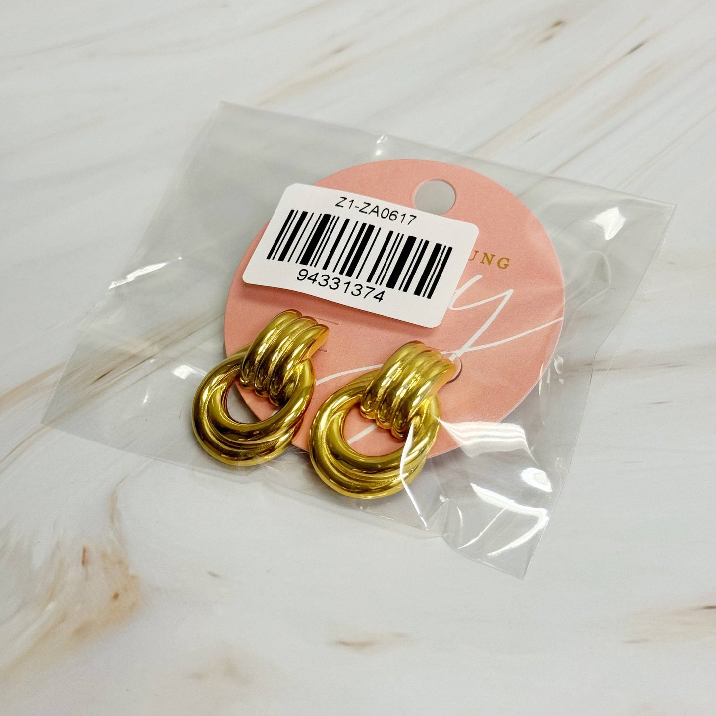 Ellison+Young - Golden Knocker Earrings