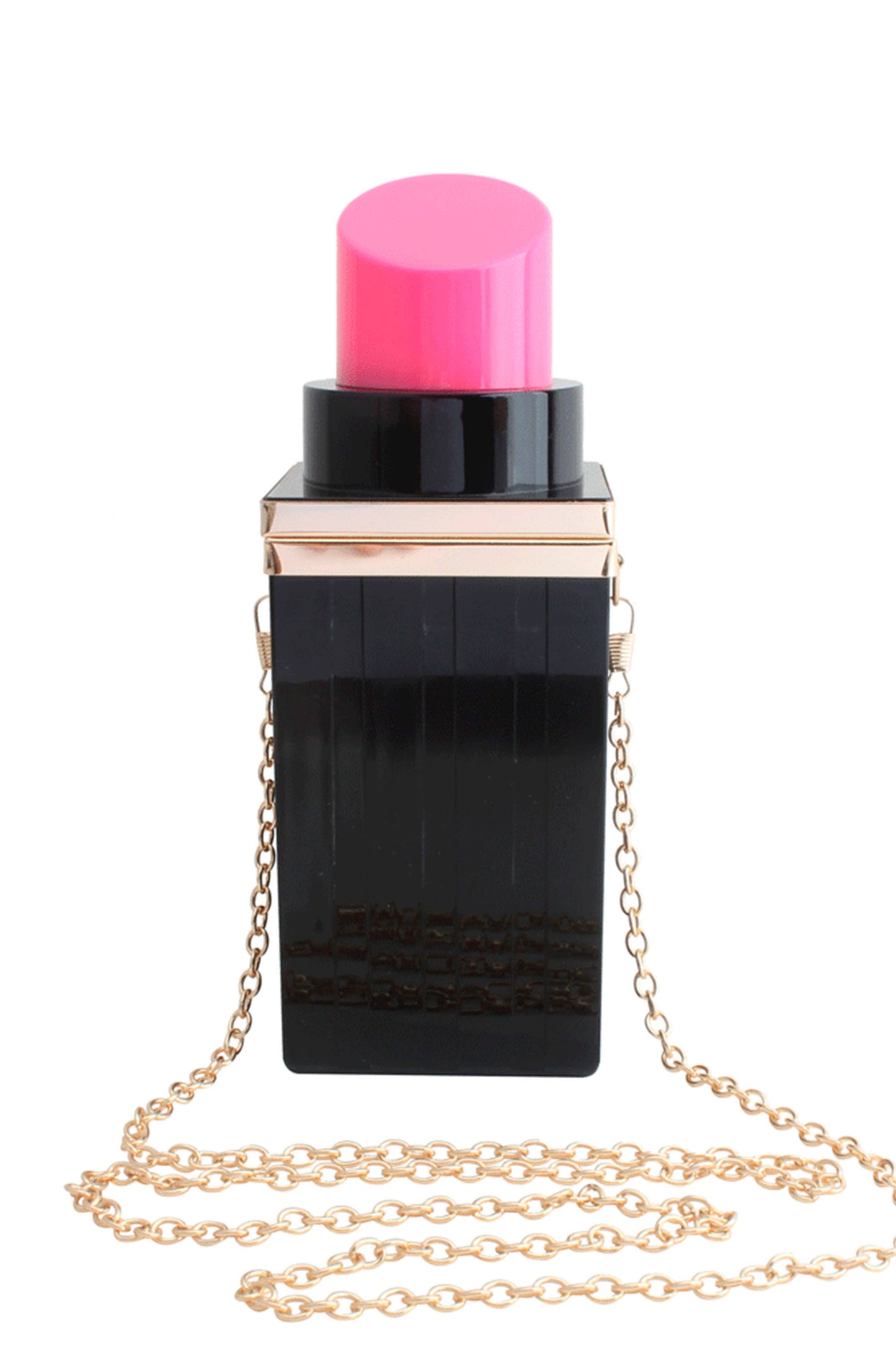 Ole - Acrylic Lipstick Evening Bags : Black-Pink