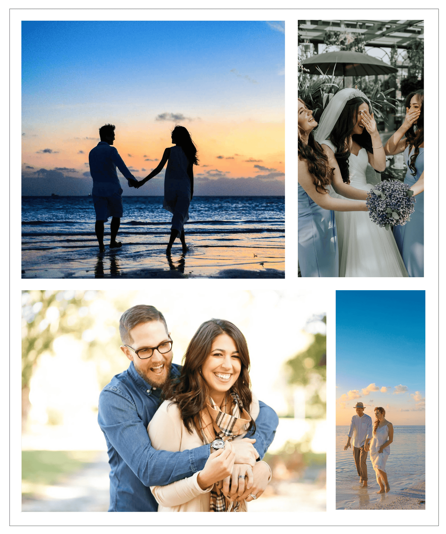 4-Photo Personalized Collage Blanket | Custom Blanket With Pictures