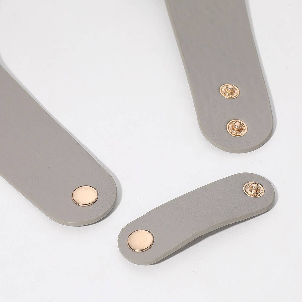 Sensibling Corp. - Chunky Acrylic Beaded Multi Layered Faux Leather Necklace: FUCHSIA