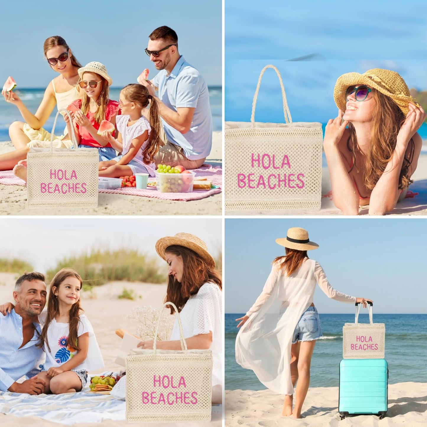 A Packable Beach Bag | The Straw Beach Tote Bag of 2025 | Beach Bags for Women Vacation | Large Beach Bag