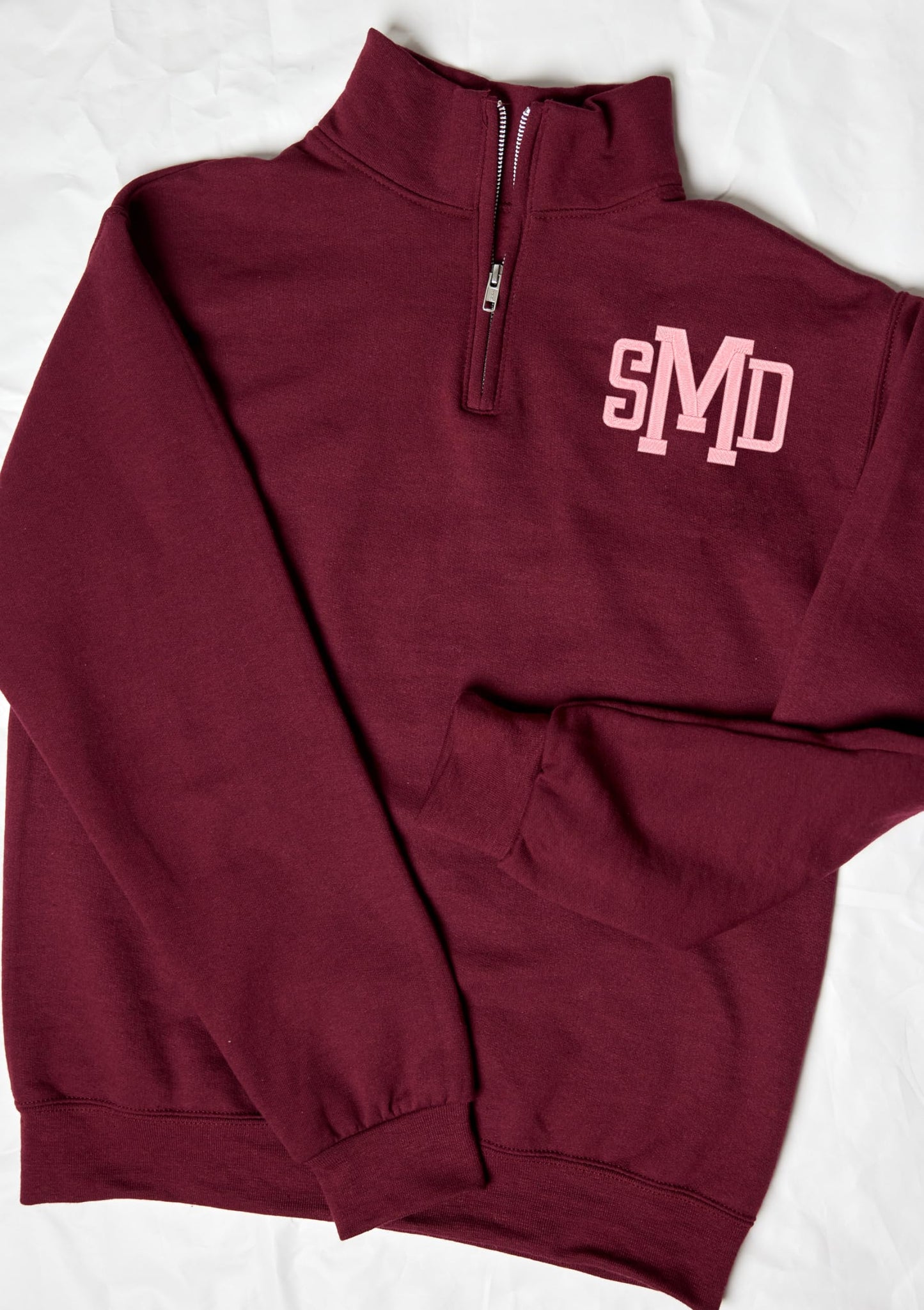 Custom Embroidered Pullover Personalized Monogrammed Quarterzip Sweatshirt Pullover