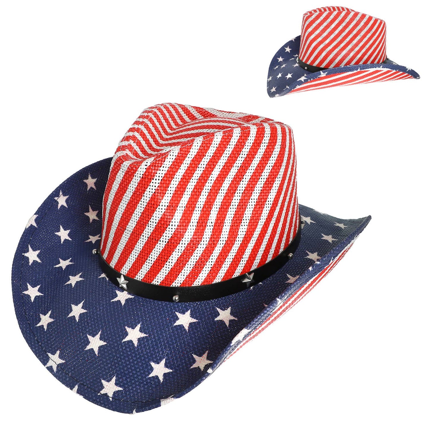 SP Sophia Collection - Patriotic Stars and Stripes Cowboy Hat