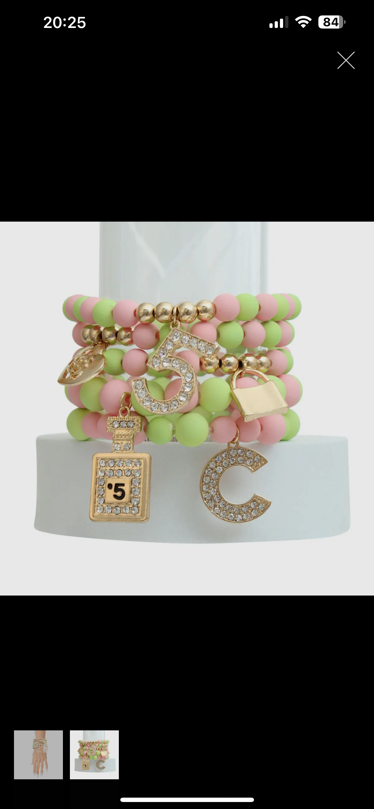 Matte Pink and Green Boutique
Charm Bracelets