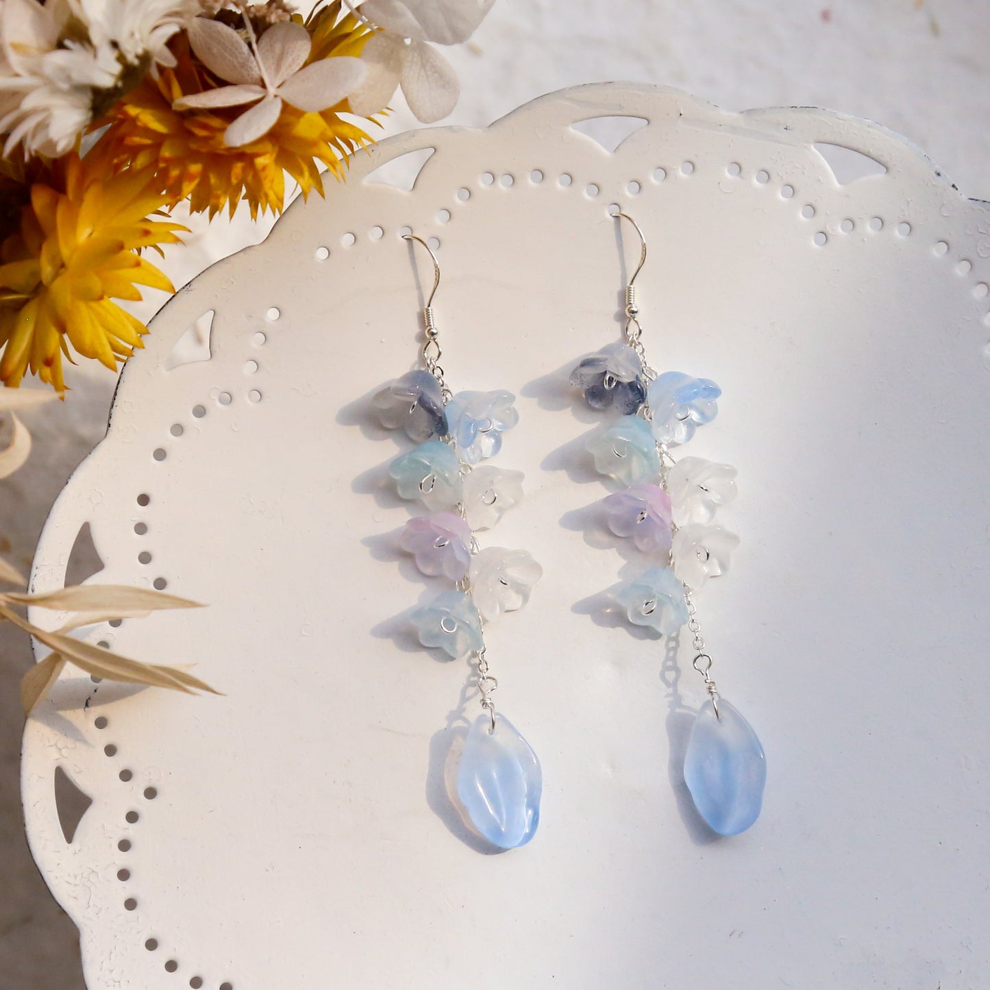 Colorful Flower& Petal Earrings