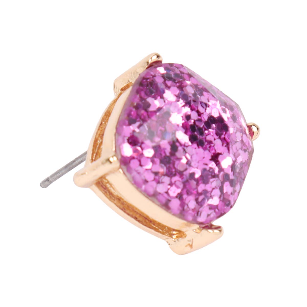 MYS Wholesale Inc - Sparkling Glitter Epoxy Stud Earrings: Ab