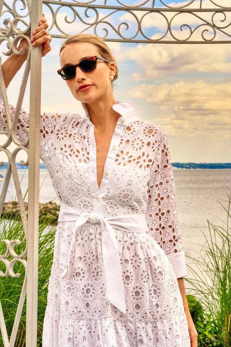 Gretchen Scott LLC - Little Bo Peep Dress - La Di Da: Navy / M