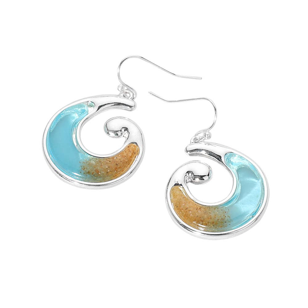 Sensibling Corp. - Sea Glass Wave Dangle Earrings