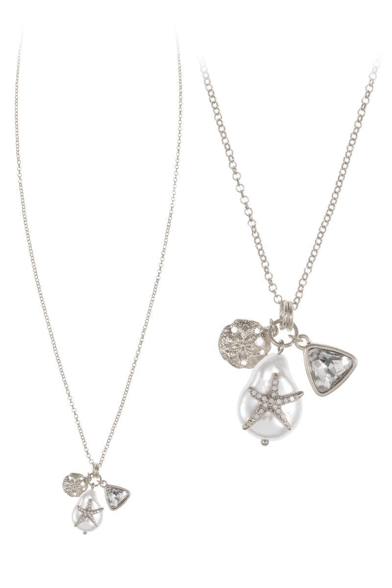 Designature New York - Summer Sealife Vintage Pearl Charm Short Necklace: VG / ONE