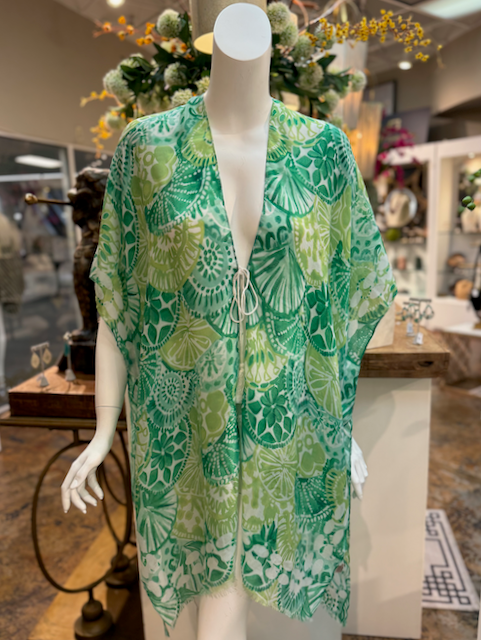 Pretty Persuasions - CP25008 Kimono Ruana Beach Coverup w/String: 03 Blue