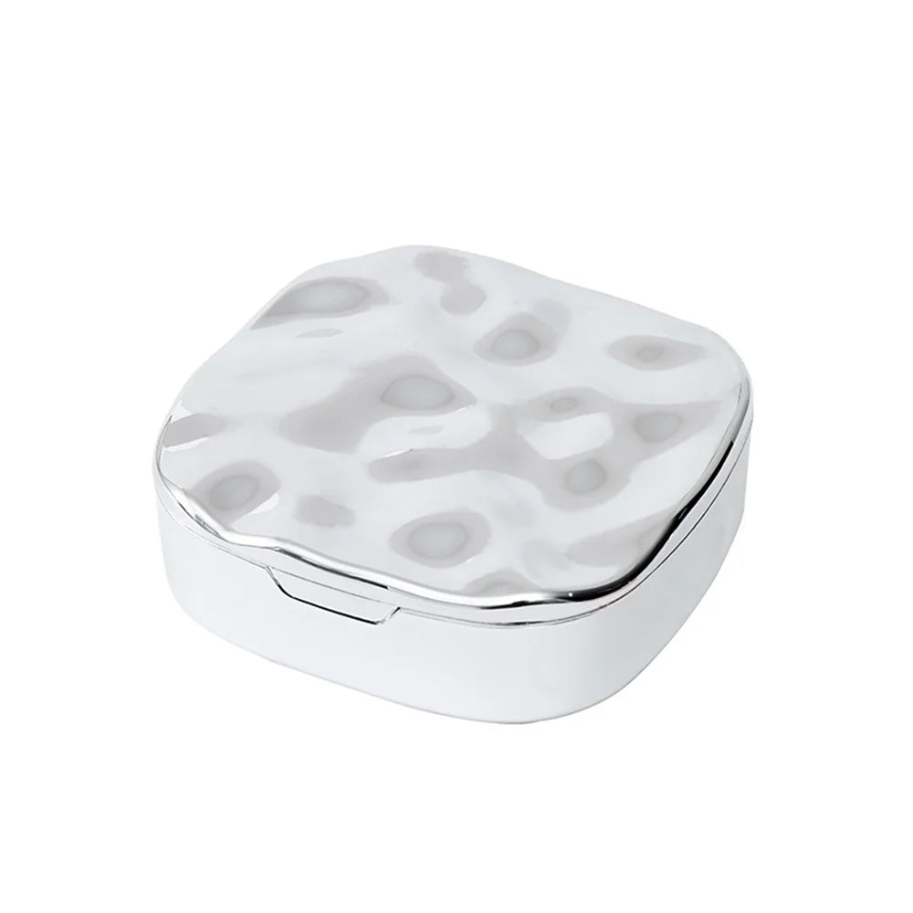 Portable Ring Box Velvet Lined Square Compact Travel Jewelry Case Giftable Necklace Storage for Home Organization