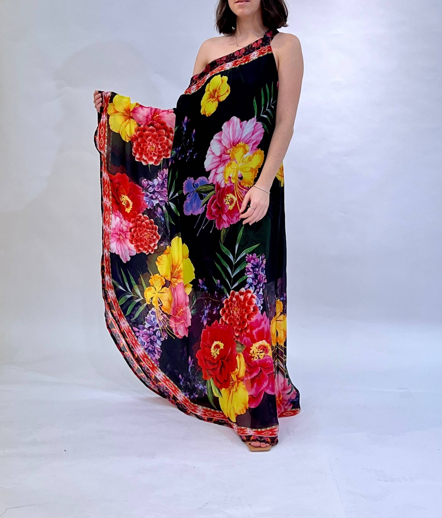 Ranee's - 716 black one shoulder dress