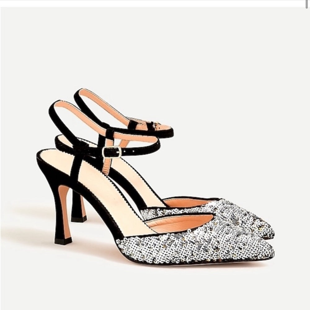 J. Crew Elsie made-in-Italy sequin pumps