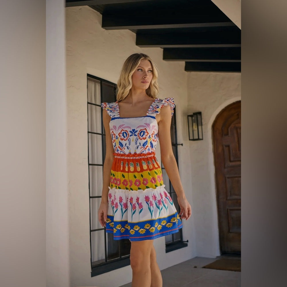 Olympia Floral Ruffle Tiered Mini Dress