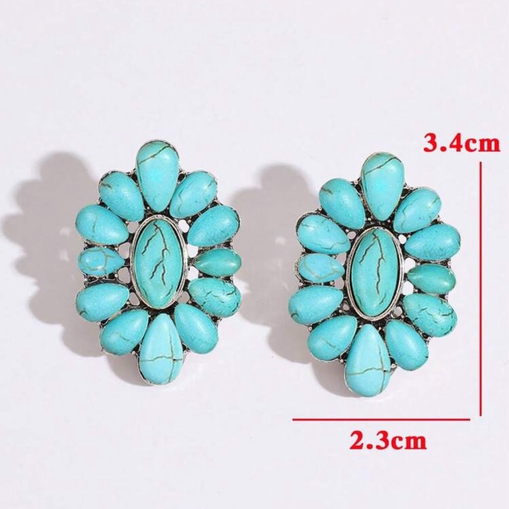 Turquoise Decor Women's Earrings