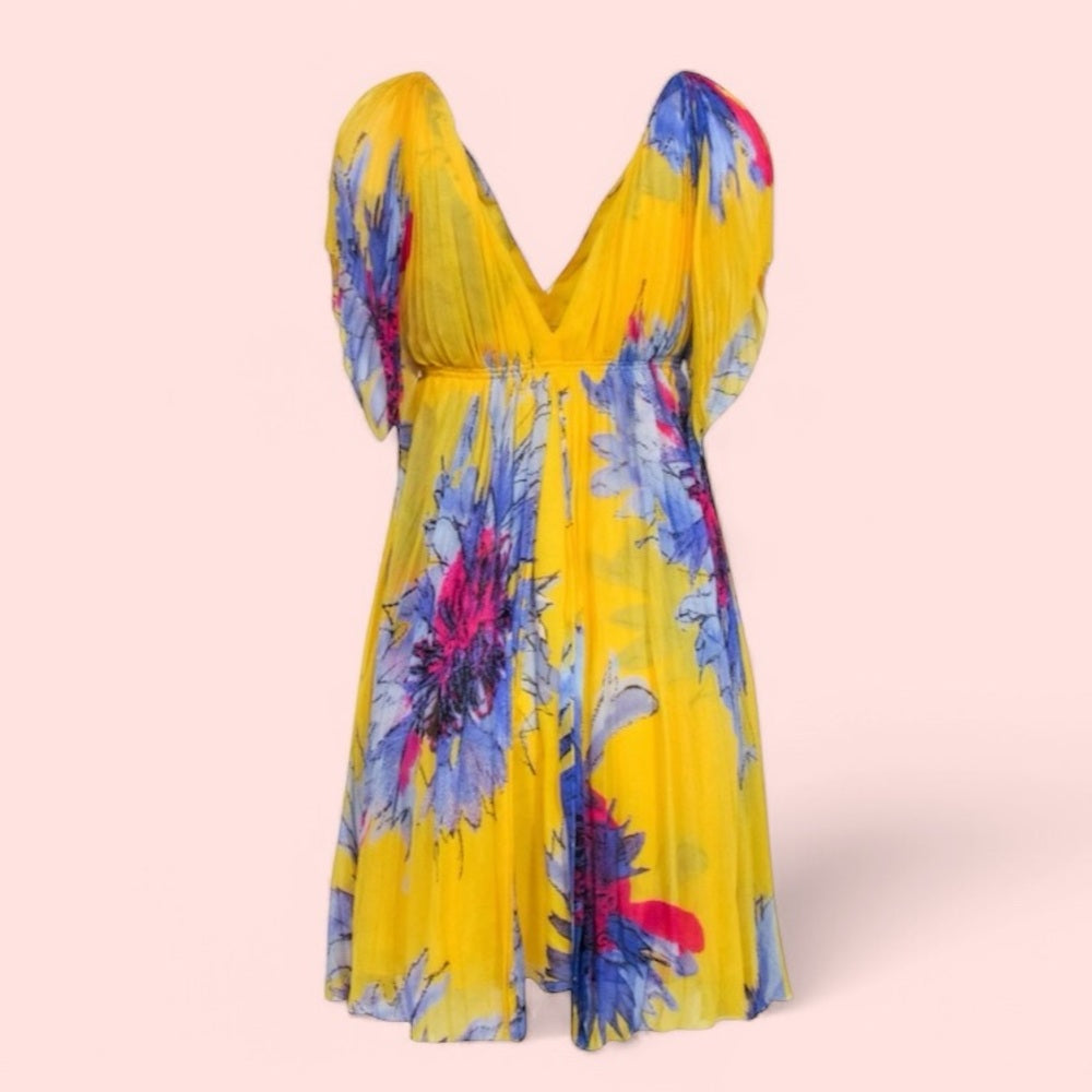 Diane von Furstenburg Vibrant Yellow Floral Dress