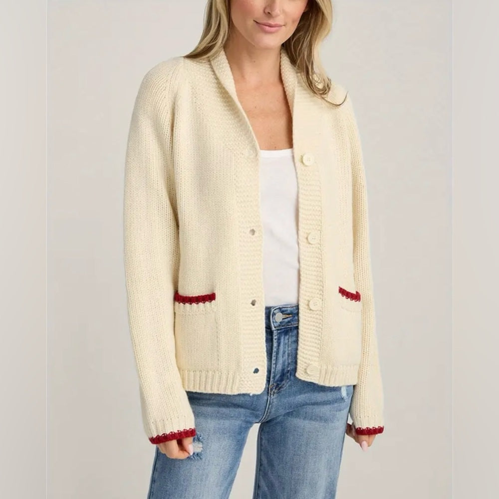 Lobster Design Cream Sweater