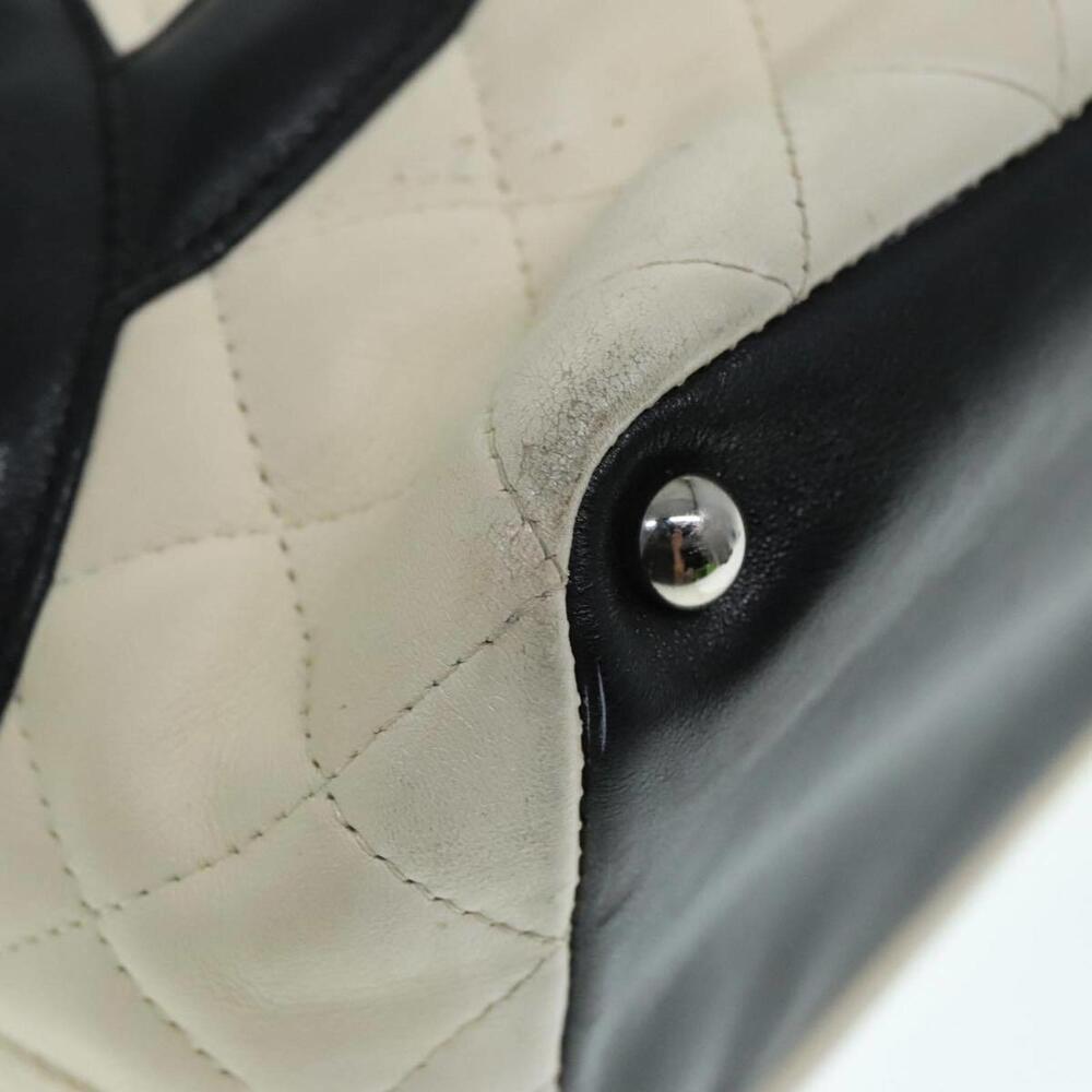 Chanel Cambon Line Beige Leather Tote Bag Authentic