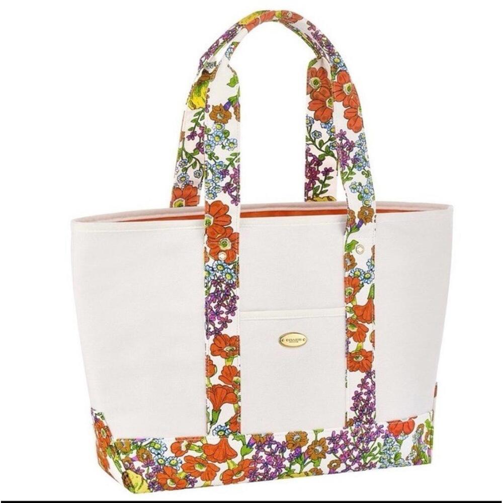 New— COACH floral Tote Bag large