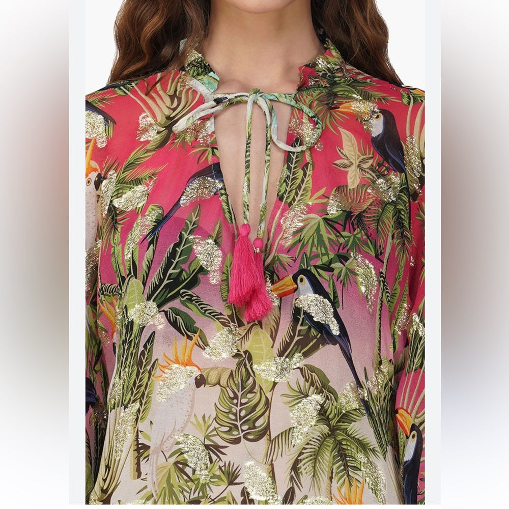 Chirping Birds Kaftan NWT