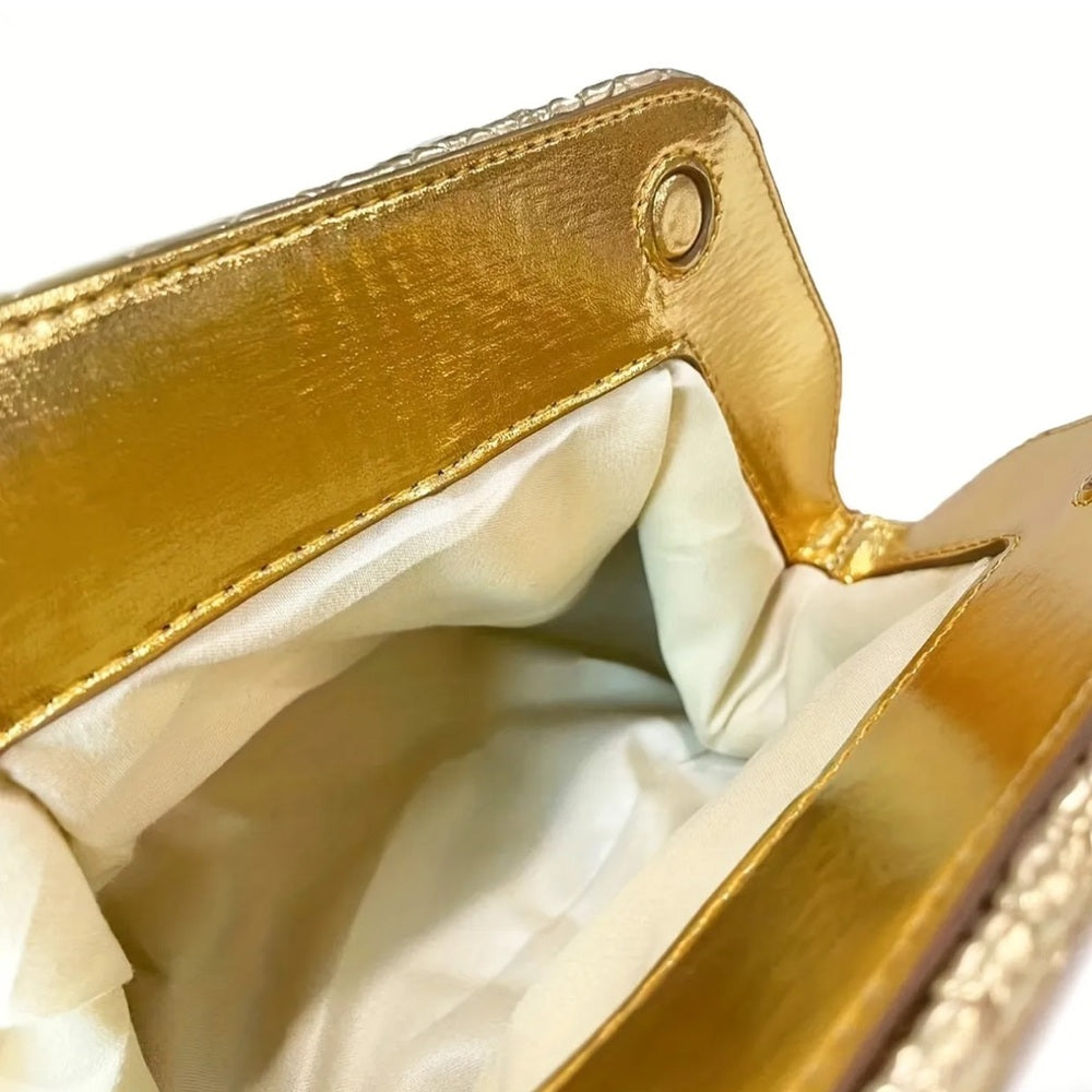 Gold Woven Clutch Bag-NWT