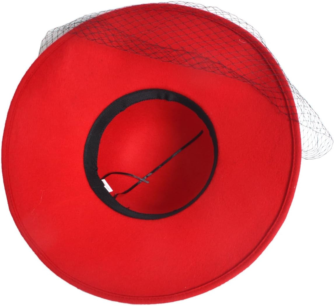 Women'S Fascinator Wool Felt Hat Cocktail Party Wedding Fedora Hats