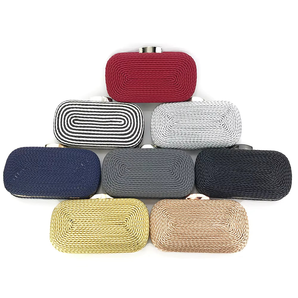 High Quality Brand Clutch Bag Women'S Gold Evening Bags Ladies Shoulder Crossbody Bag Straw Female Handbag Purse Sac a Main