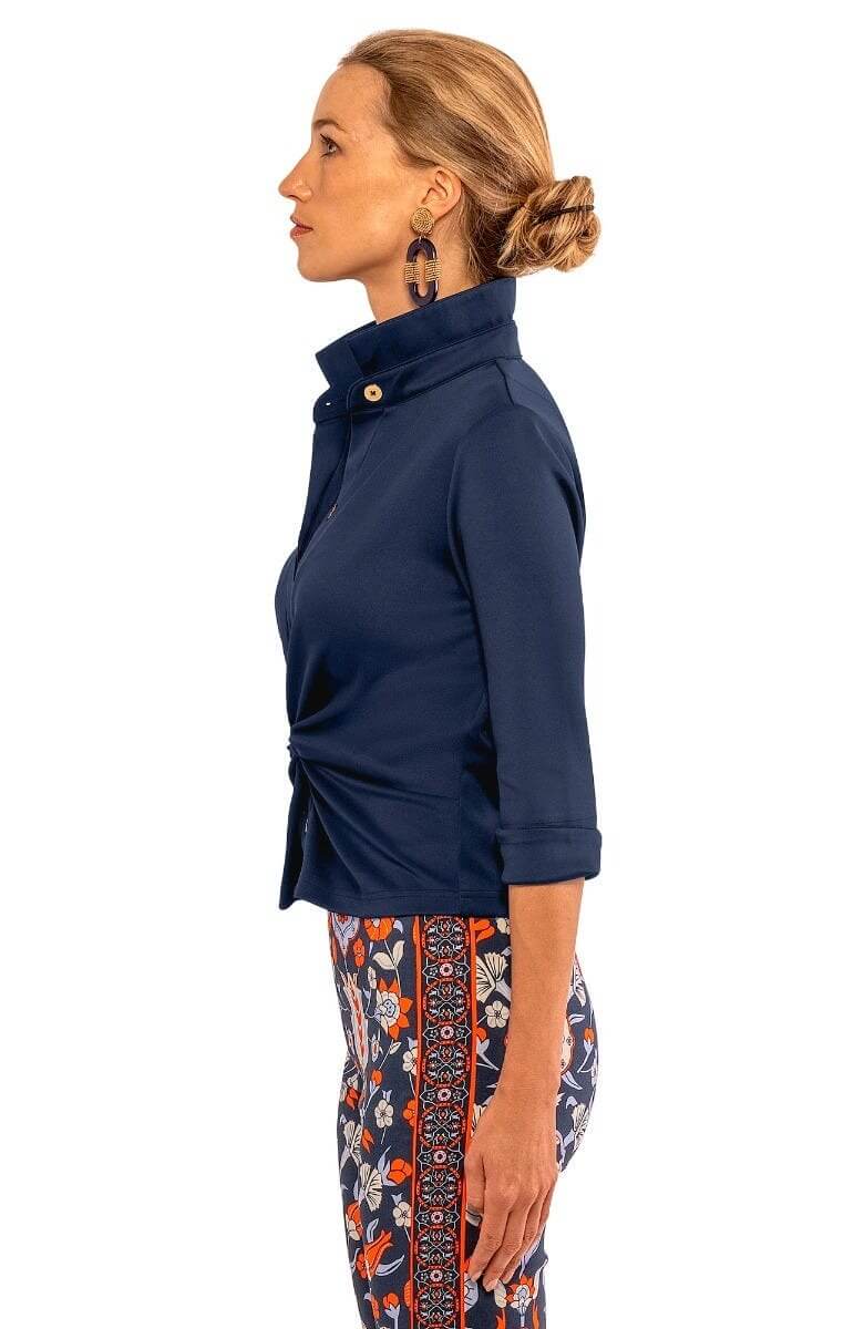 Gretchen Scott LLC - Jersey Twist & Shout Top - Solid: Crimson / M