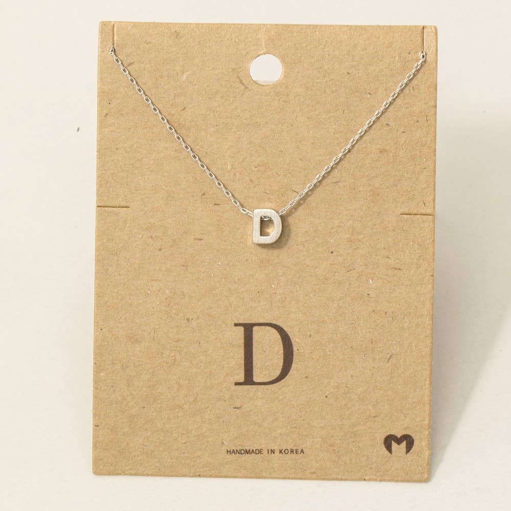 Fame Accessories - Initial Pendant Necklace: KG