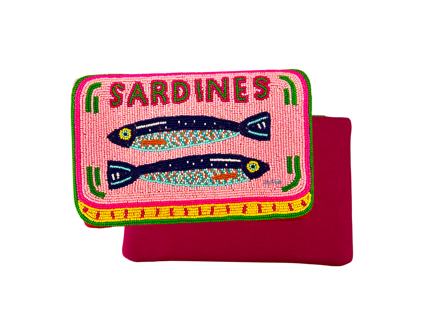 Lily Posh - Beaded Sardines Clutch Crossbody Bag Lily Posh 