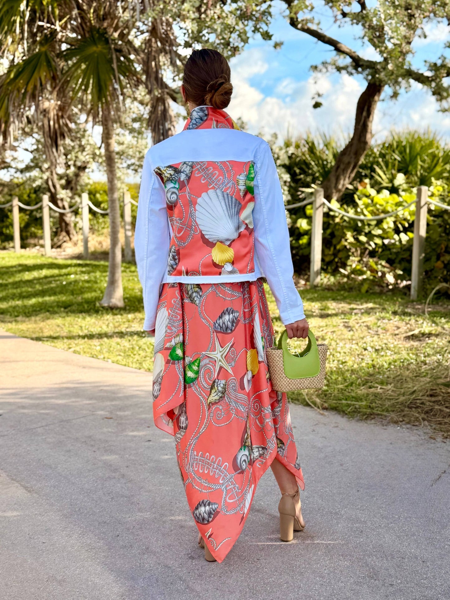 Stacy Bradley Design - Silk Dress / Coral Shell