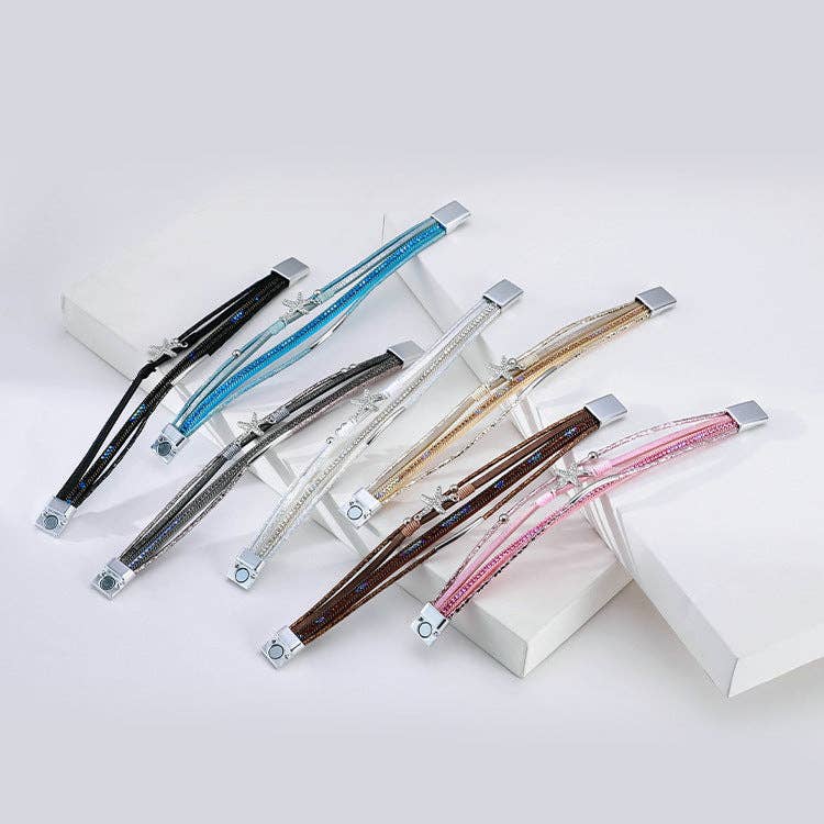 Ole - Seafish Multilayer Magnetic Bracelets B3997: Blue