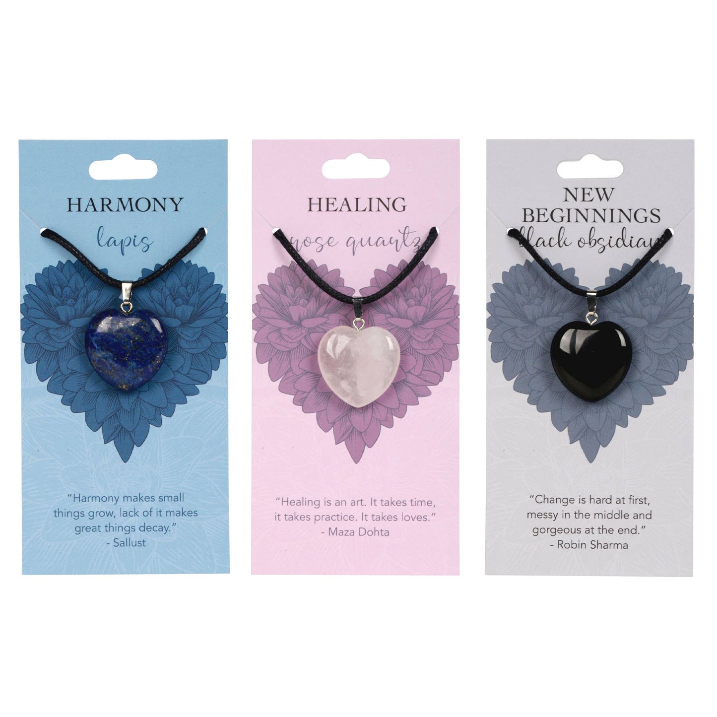 Benjamin International - Heart Pendants: Wisdom (White Howlite)