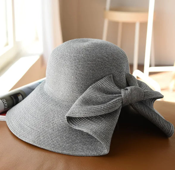 Tri-Color Mixed Line French Style Sun Hat