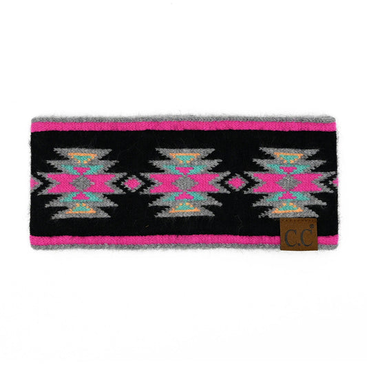 Truly Contagious - CC Southwest Pattern Head Wrap ( HWE0030 ): Black Multi