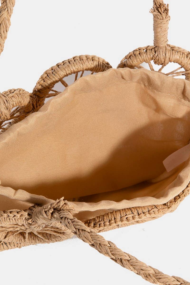 Collections by Fame Accessories - Intricate Braided Wheels Hand Bag: IV