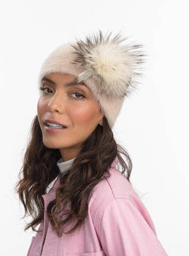 Kyi Kyi - Luxe Angora Headband Fur: Beige