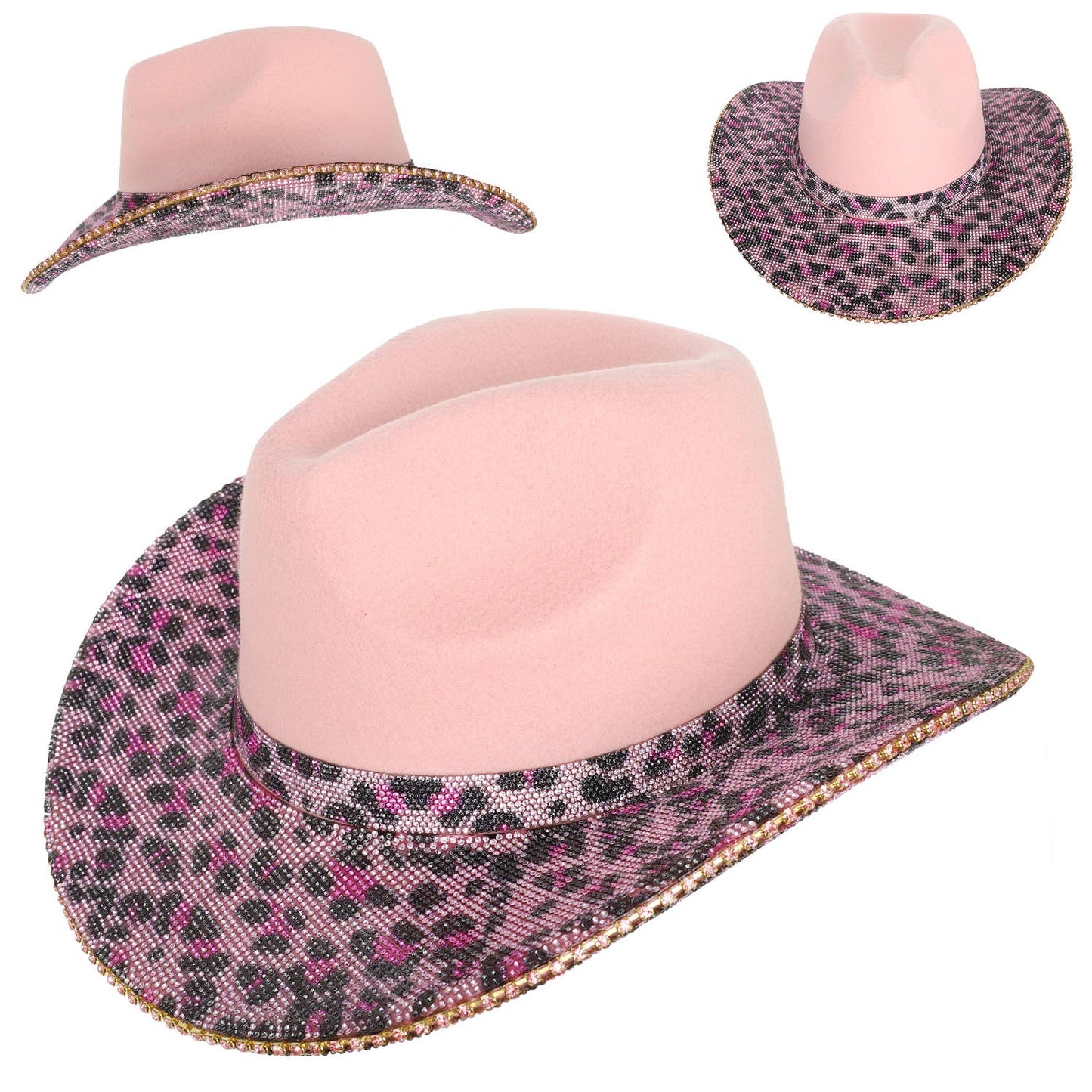 SP Sophia Collection - Fashion Western Rhinestone Embellished Cowboy Hat : American Flag