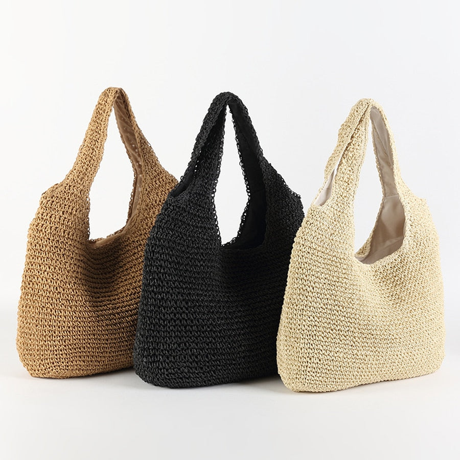 Women's Straw Shoulder Bag