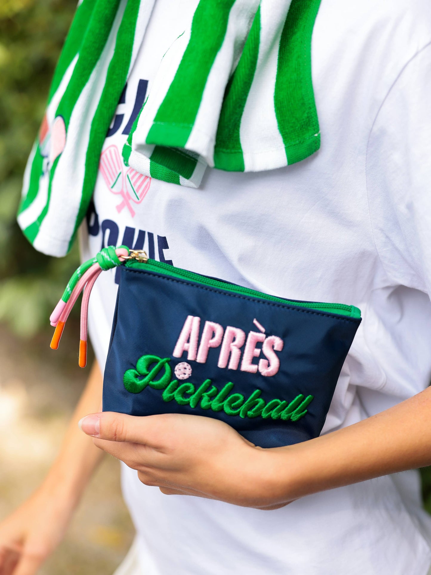 Shiraleah - "APRÈS PICKLEBALL" SMALL ZIP POUCH