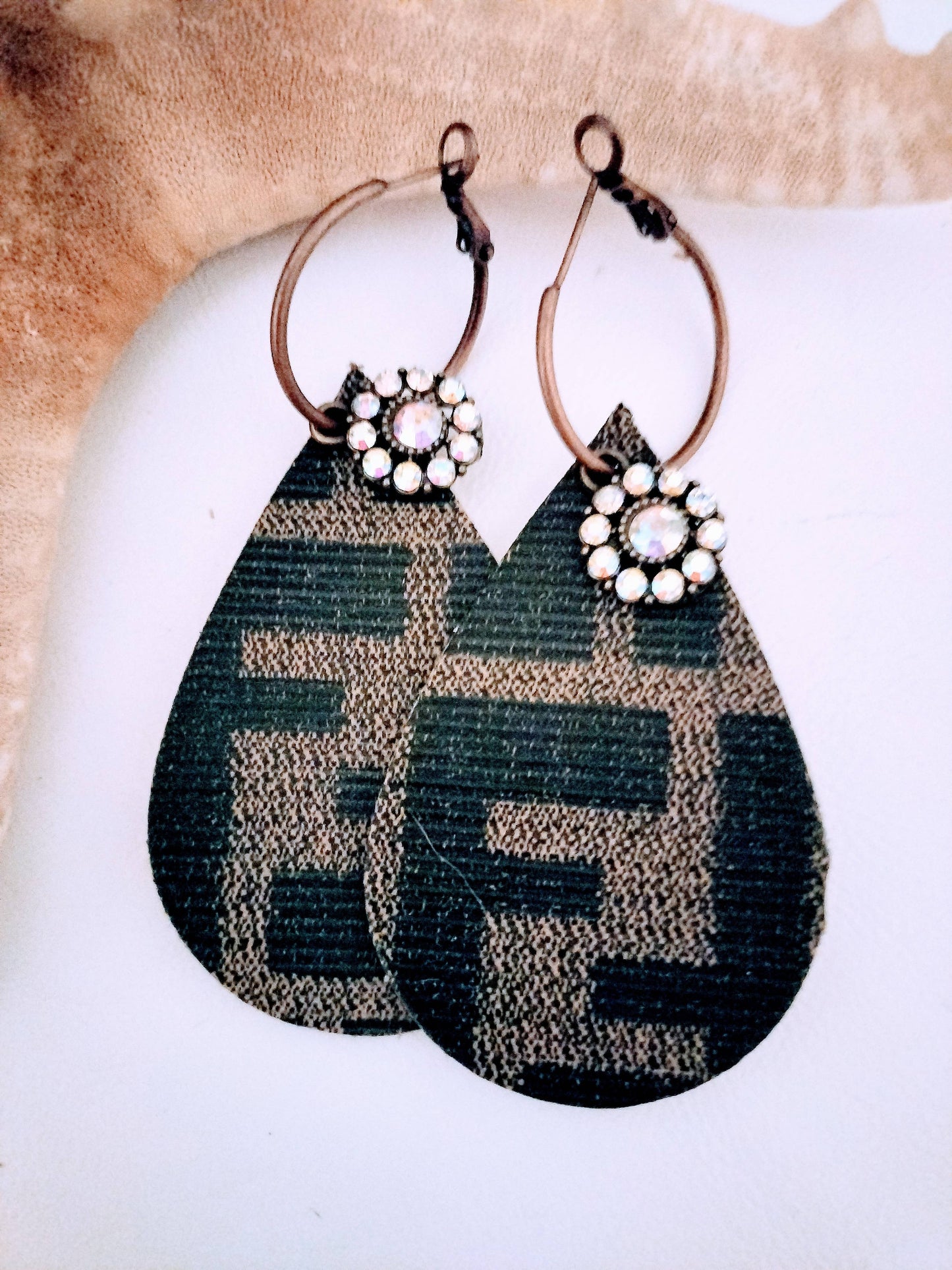 Contagious Couture - Upcycled Teardrop earrings