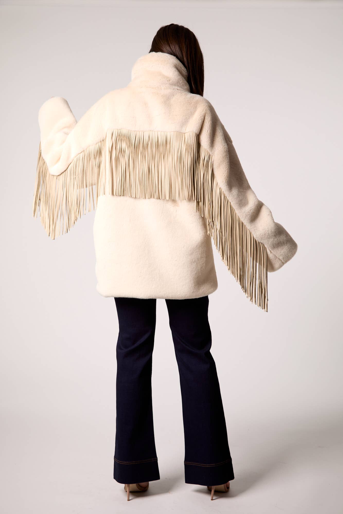 Blue Revival - Moonlight Spell Jacket In Vanilla Bean: M