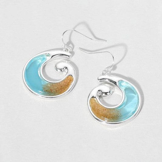 Sensibling Corp. - Sea Glass Wave Dangle Earrings