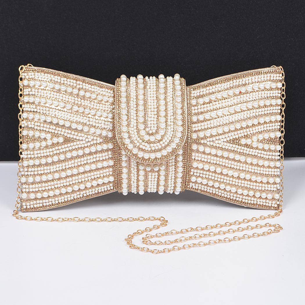 Rhinestone and Pearl Party Clutch