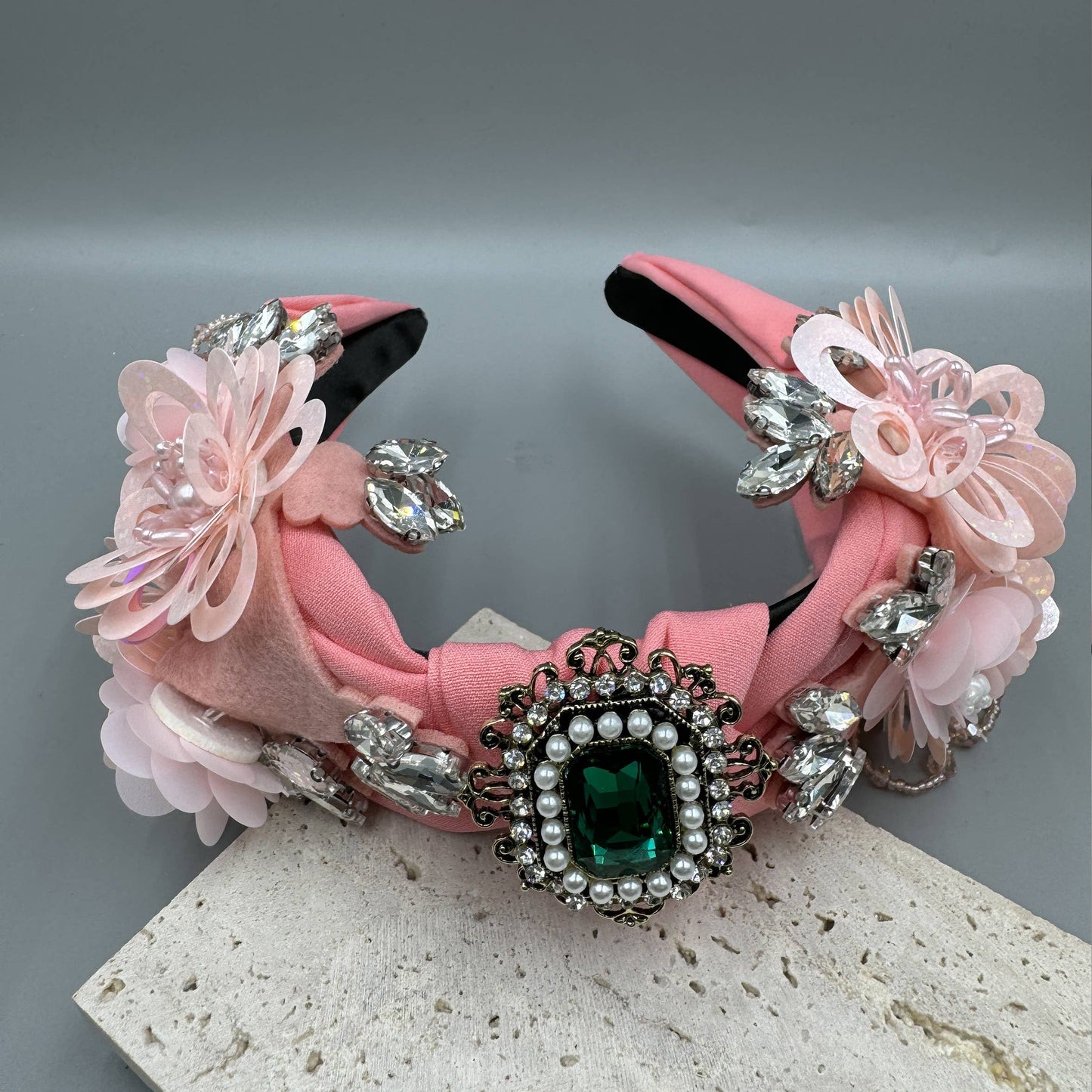 Ole - Floral Seed Bead Tassel Rhinestone Headband