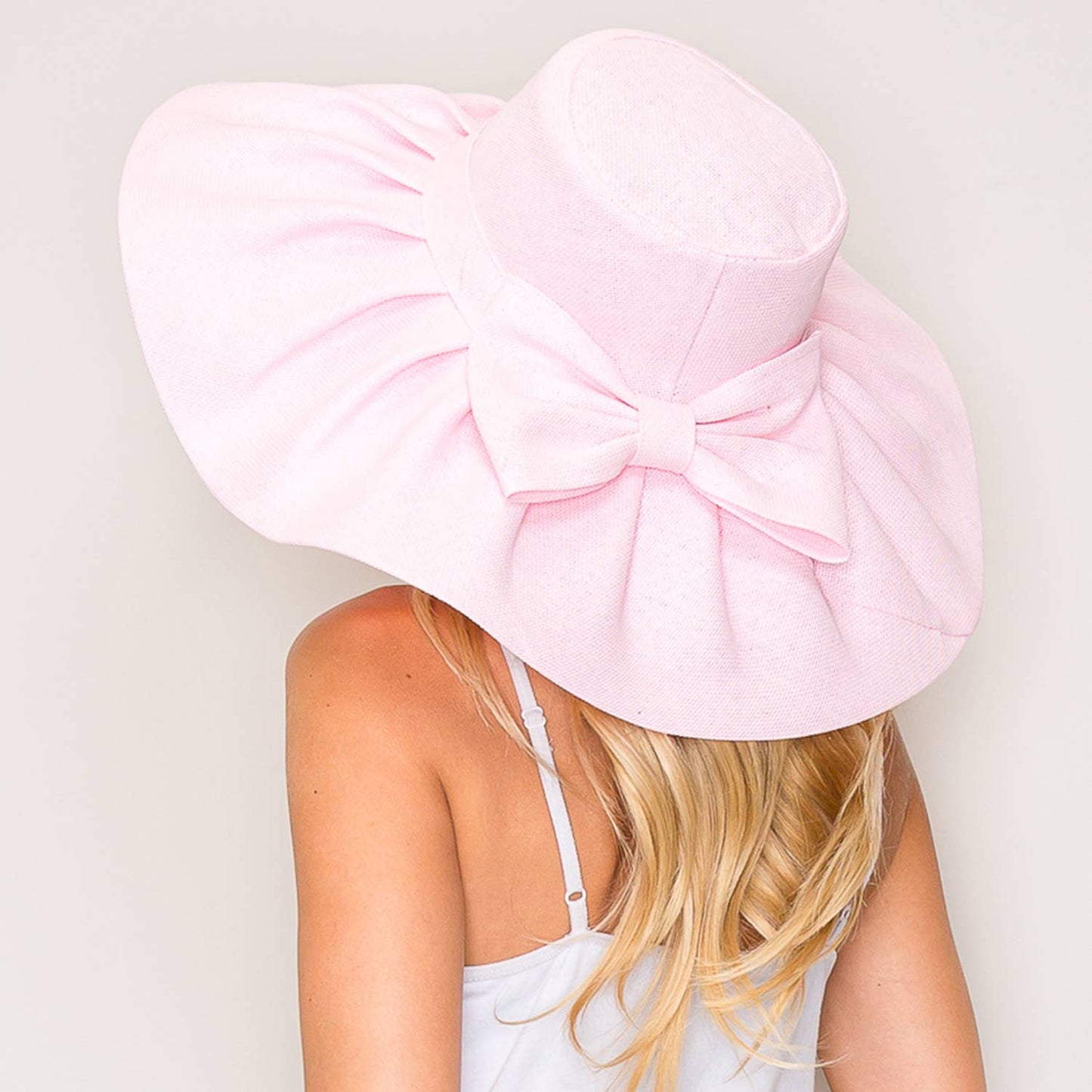 SP Sophia Collection - Floppy Oversized Wide Brim Straw Sun Hat : Pink