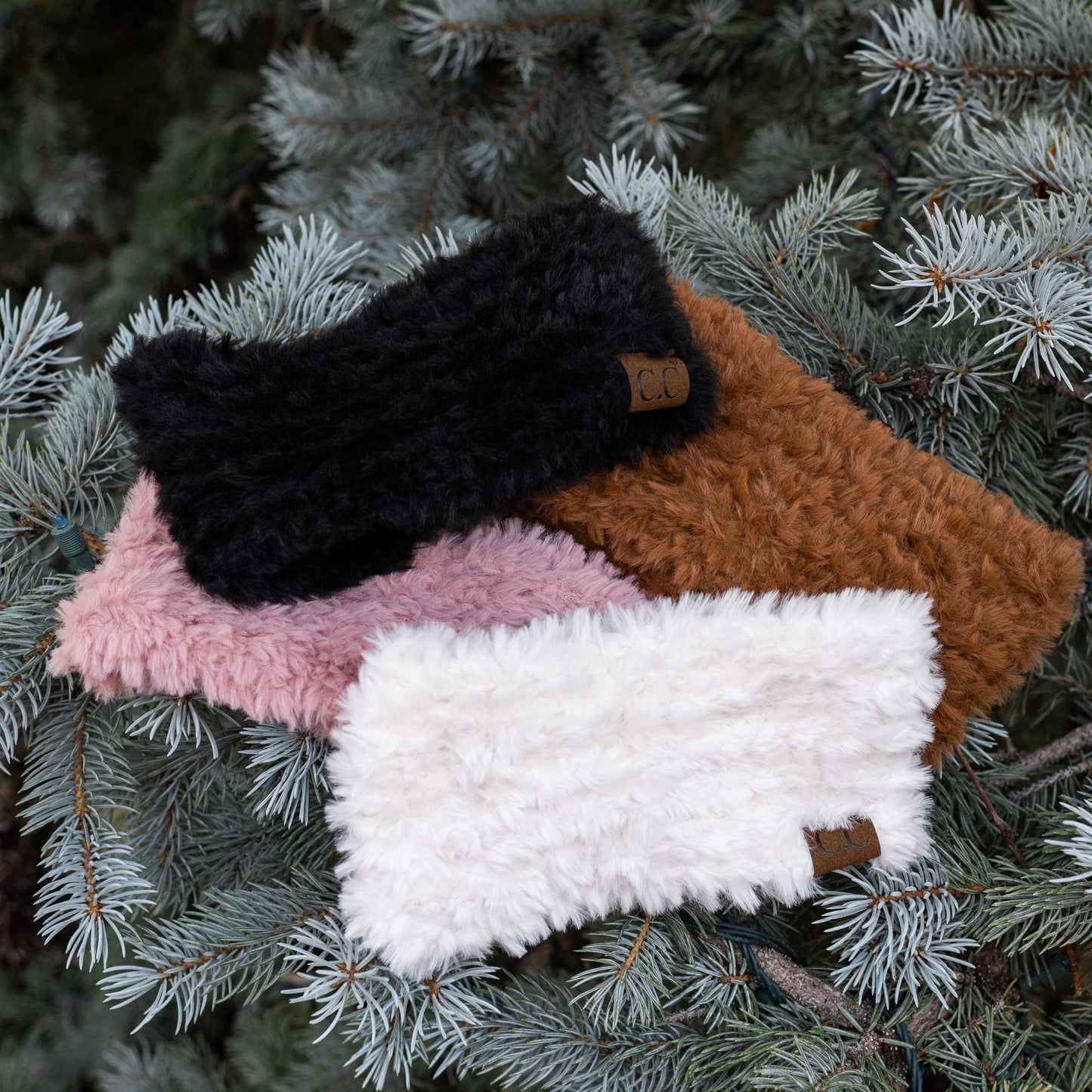 Truly Contagious - CC Newest Faux Fur Head Wrap ( HWE0004 ): Black